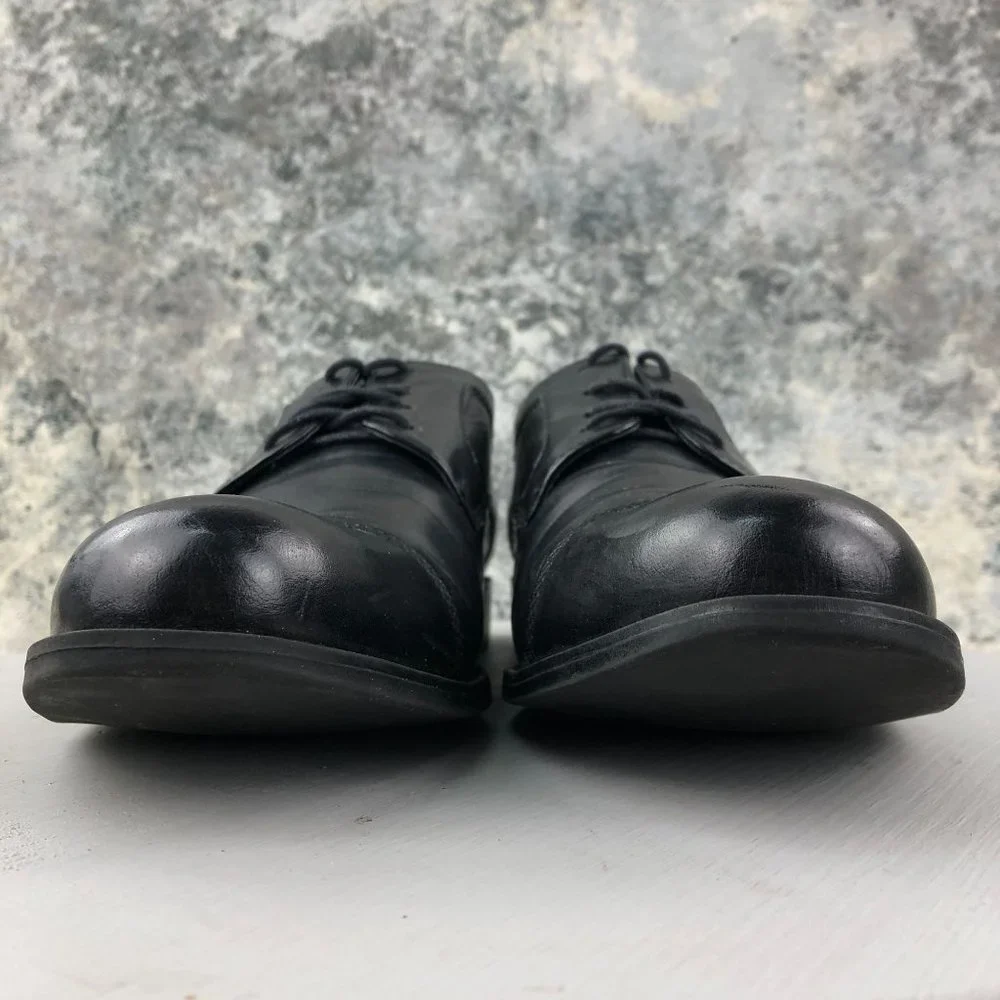 Steve Madden Men's Size 10.5M Minted Black Leather Lace-Up Oxfords Dress Shoes